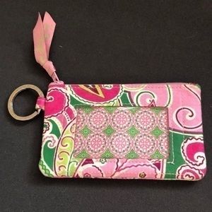 Vera Bradley zip ID case\coin purse keychain
